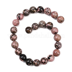 Природные родонит бисер нитей&nbsp;G-L648-A07-16mm