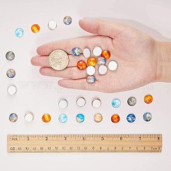 Кабошоны из стекла&nbsp;GLAA-SC0001-03A