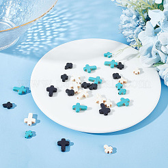 210шт 6 стиля синтетические бирюзовые бусины&nbsp;G-HY0001-52