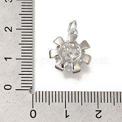 Подвеска из латуни с микропаве из прозрачного кубического циркония&nbsp;KK-H485-14P