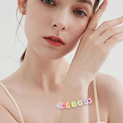 100 шт. акриловые бусины с цветным покрытием AB&nbsp;SACR-SP0001-17