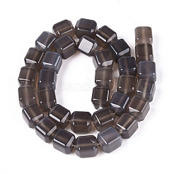 Серые натуральные бусины из агата &nbsp;G-N353-03A-01