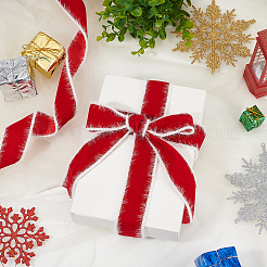 10 ярд 2-х видов красной бархатной ленты&nbsp;OCOR-WR0001-38B