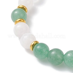 Круглые натуральные смешанные драгоценные камни бусины эластичные браслеты для женщин&nbsp;BJEW-JB12760