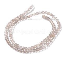 Серый натуральный агат бисера пряди&nbsp;G-R193-12-4mm