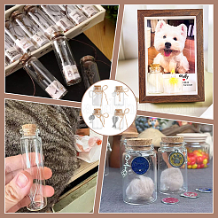 4 шт. 4 стиля прозрачные стеклянные бутылки желаний&nbsp;AJEW-PH01664