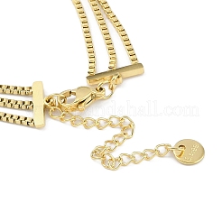 Браслеты-бабочки из 3-рядной цепочки из нержавеющей стали 304 для женщин&nbsp;BJEW-C071-01G