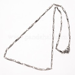 Не тускнеющие 304 нержавеющая сталь звенья цепи ожерелья&nbsp;NJEW-O066-17P