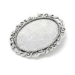 Овальная винтажная брошь из тибетского сплава&nbsp;X-PALLOY-O037-08AS-W