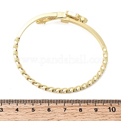 Браслеты-манжеты из латуни с микропаве из кубического циркония в форме глаза для женщин&nbsp;BJEW-F526-01B-G