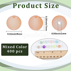 Матовые прозрачные стеклянные бусины&nbsp;FGLA-PA0001-02C