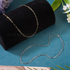 2 шт. 2-х цветные латунные круглые овальные цепочки-скрепки&nbsp;MAK-TA0001-33