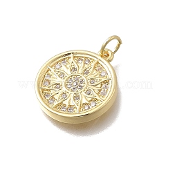 Цветок латунные микро проложить кубического циркония подвески&nbsp;KK-D431-050G