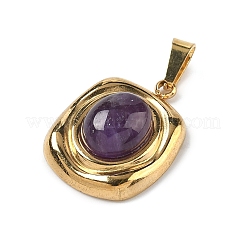 Подвески из натурального аметиста &nbsp;STAS-D209-01G-12