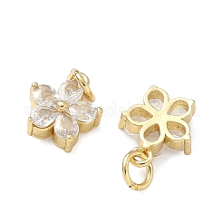 Латунные микропаве прозрачные кубические циркониевые подвески&nbsp;KK-F930-02G