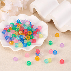 450шт 9 цвета прозрачные и светящиеся пластиковые бусины&nbsp;KY-TA0001-35