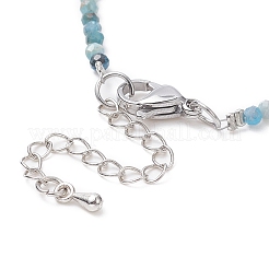 Круглые браслеты из бисера из натурального апатита&nbsp;BJEW-JB09390-01