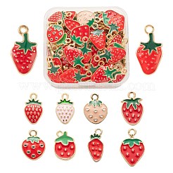 100 шт. 10 стильные подвески из светлого золотого сплава с эмалью&nbsp;ENAM-LS0001-66