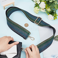 Регулируемые лямки из блестящего полиэстера с полосатым рисунком&nbsp;PURS-WH0005-82KCG-01