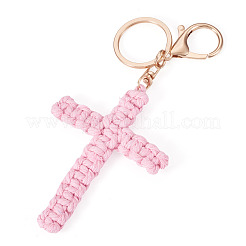 Брелки крестовые из хлопкового шнура&nbsp;AJEW-TAC0031-03A