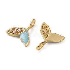 Латунные микропаве прозрачные подвески с фианитом&nbsp;KK-D221-24G