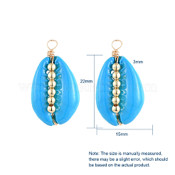 Кулоны с краской каури&nbsp;PALLOY-JF00449