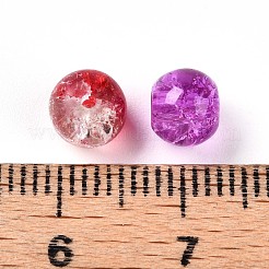 Прозрачные хрустальные бусины с росписью для выпечки&nbsp;X1-DGLA-Q018-6mm-M01