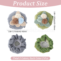 4 шт. двухцветный чехол для дверной ручки из хлопка&nbsp;DIY-GF0011-48