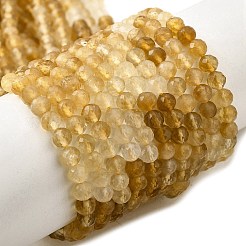 Природный желтый кварц нитей бисера&nbsp;G-G259-D03-4mm