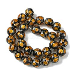 Серебряные песочные бусины лэмпворк ручной работы&nbsp;LAMP-A003-01G