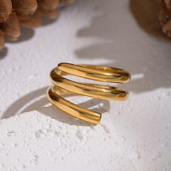 Кольца-манжеты из нержавеющей стали Flower 304 для женщин&nbsp;LS-RJEW-Z123-02G