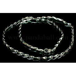 Не тускнеющее ожерелье из нержавеющей стали 304 или 201 для мужчин и женщин STAS-C042-04