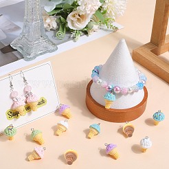 24шт 6 цвета непрозрачной смолы имитация еды подвески&nbsp;RESI-SC0002-85