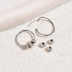 Классические винтажные латунные серьги-кольца рондель&nbsp;DY8835