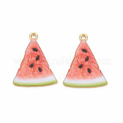 Светло-золотого сплава эмали подвески&nbsp;ENAM-S126-129