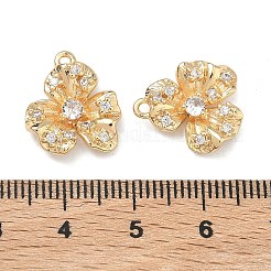 Латунные микропаве прозрачные подвески с фианитом&nbsp;KK-T080-19B-G