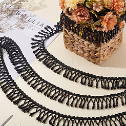 5 ярд полиамида с отделкой из пластиковых бусин&nbsp;OCOR-WH0109-087B