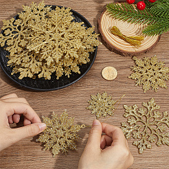 36шт снежинка пластиковая подвеска украшения&nbsp;DIY-CP0013-33C