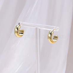 Элегантные латунные серьги-гвоздики в форме буквы С&nbsp;CJ1383