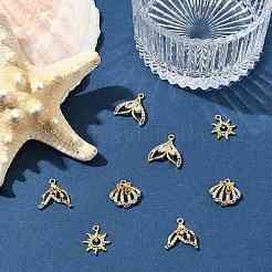 8 шт. 4 стиля латунные подвески с микропаве и кубическим цирконием&nbsp;KK-FS0001-96