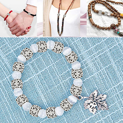 40 шт. бусины-разделители из тибетского серебряного сплава&nbsp;TIBEB-LP0001-02