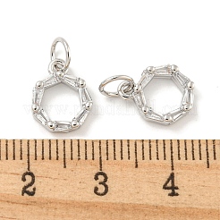 Покрытие стойки латунь микропаве прозрачные подвески из кубического циркония&nbsp;KK-B093-07P