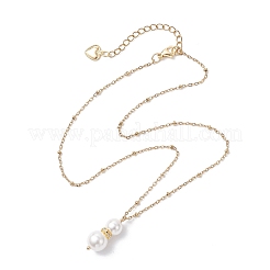 Подвеска в виде снеговика из белой круглой жемчужины&nbsp;NJEW-JN05428