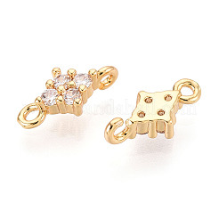 Латунные подвески из прозрачного кубического циркония&nbsp;X1-KK-T078-03G-01