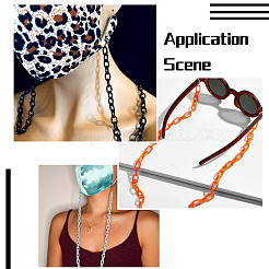 40 прядь 10-х цветных цепочек-скрепок из непрозрачного акрила ручной работы&nbsp;KY-YS0001-04