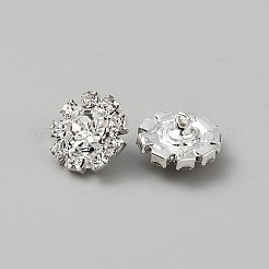Латунные кнопки со стразами&nbsp;DIY-WH0320-76B-1