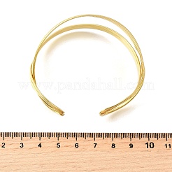 Латунь манжеты браслеты для женщин&nbsp;BJEW-F498-08G