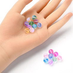 100шт синтетические бусины из лунного камня&nbsp;G-YW0001-39B