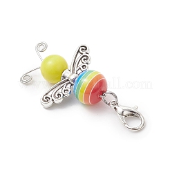 Подвесные украшения из пчелиной смолы и синтетической бирюзы&nbsp;HJEW-JM03536