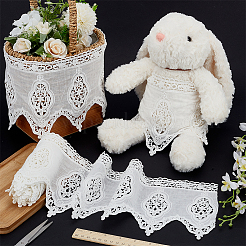 3 ярд хлопка с вышивкой и цветочной кружевной отделкой&nbsp;OCOR-FG0002-87